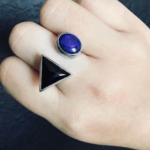 Vintage Sterling Navajo Ray Slim Mid Century modern Ring - Picture 2 of 14